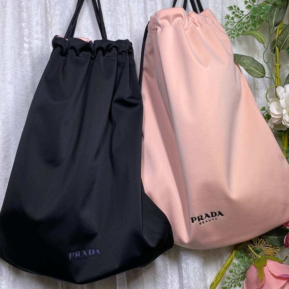 New! REVERSIBLE Prada Beauty SOFT BACKPACK (1) Backpack! Wear it Pink or Black!